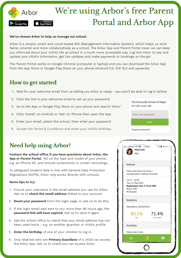 Arbor-App-Parent-Portal